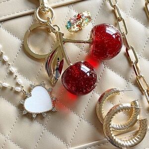Park Lane Cherry Pie Bag Charm Keychain